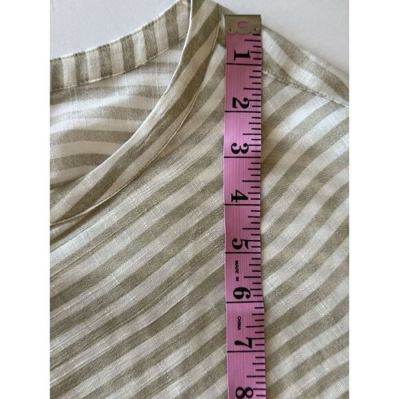 Catherines 3X Blouse Top Neutral Coastal Beige Beach Popover Tunic Lightweight - Picture 12 of 16